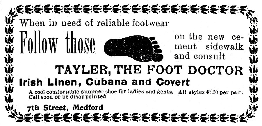 A. C. Tayler ad, May 10, 1901 Medford Mail