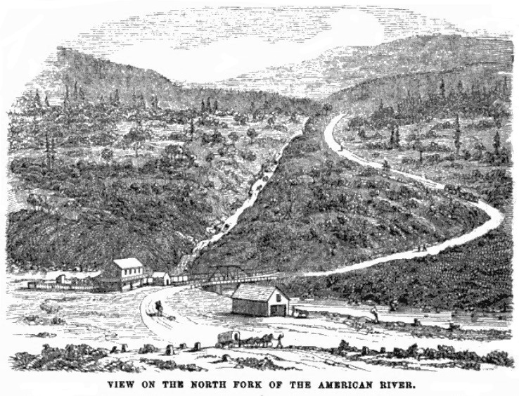 American River, California August 1859 Hutchings' Illustrated California Magazine