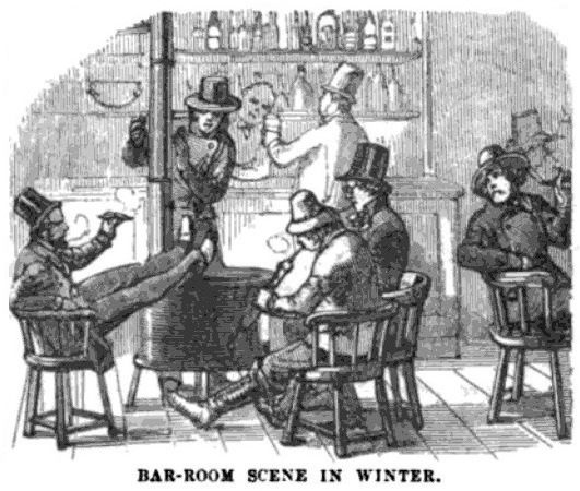 Barroom, January 1859 Hutchings' Illustrated California Magazine