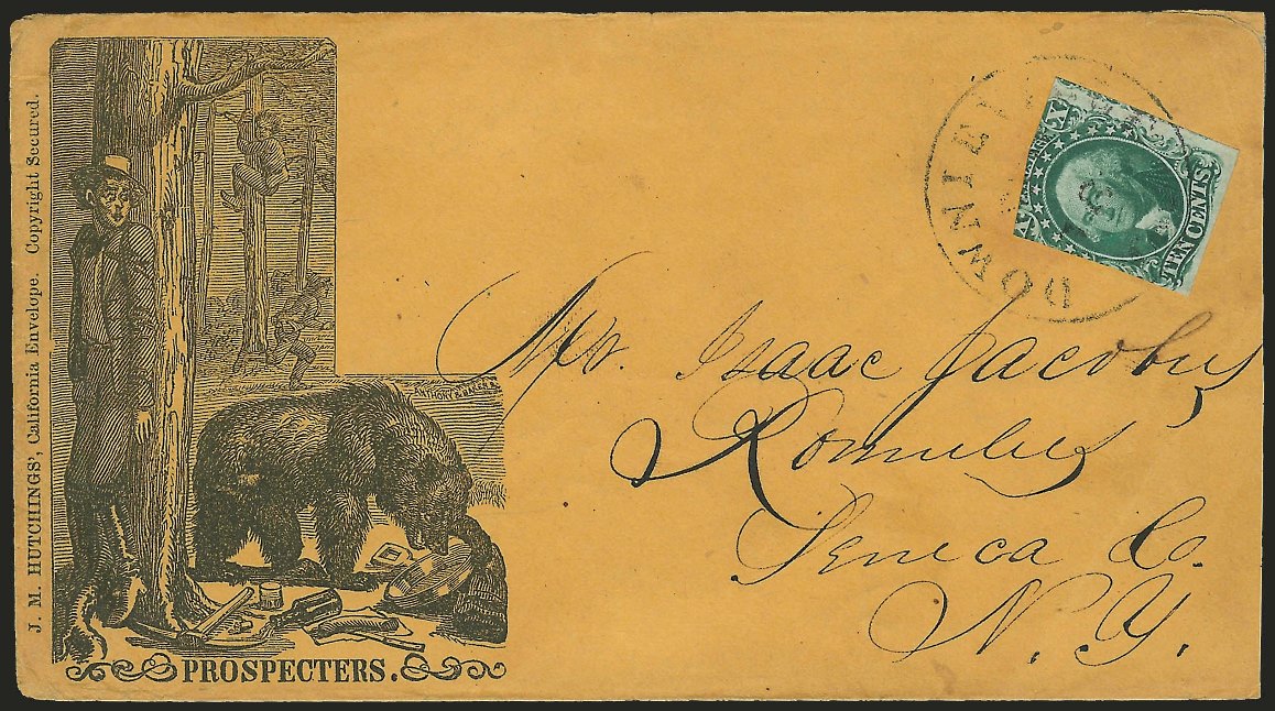 James Mason Hutchings envelope, "Prospectors"--courtesy Siegel Auctions