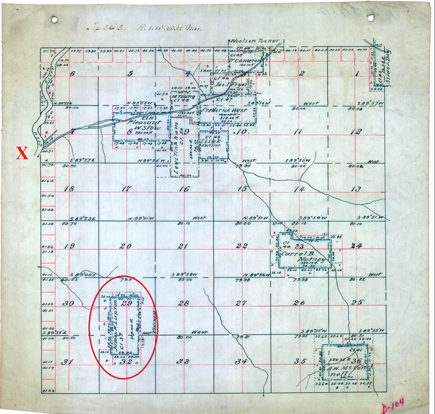 T36S R1W, Jackson County, Oregon--Lupton DLC