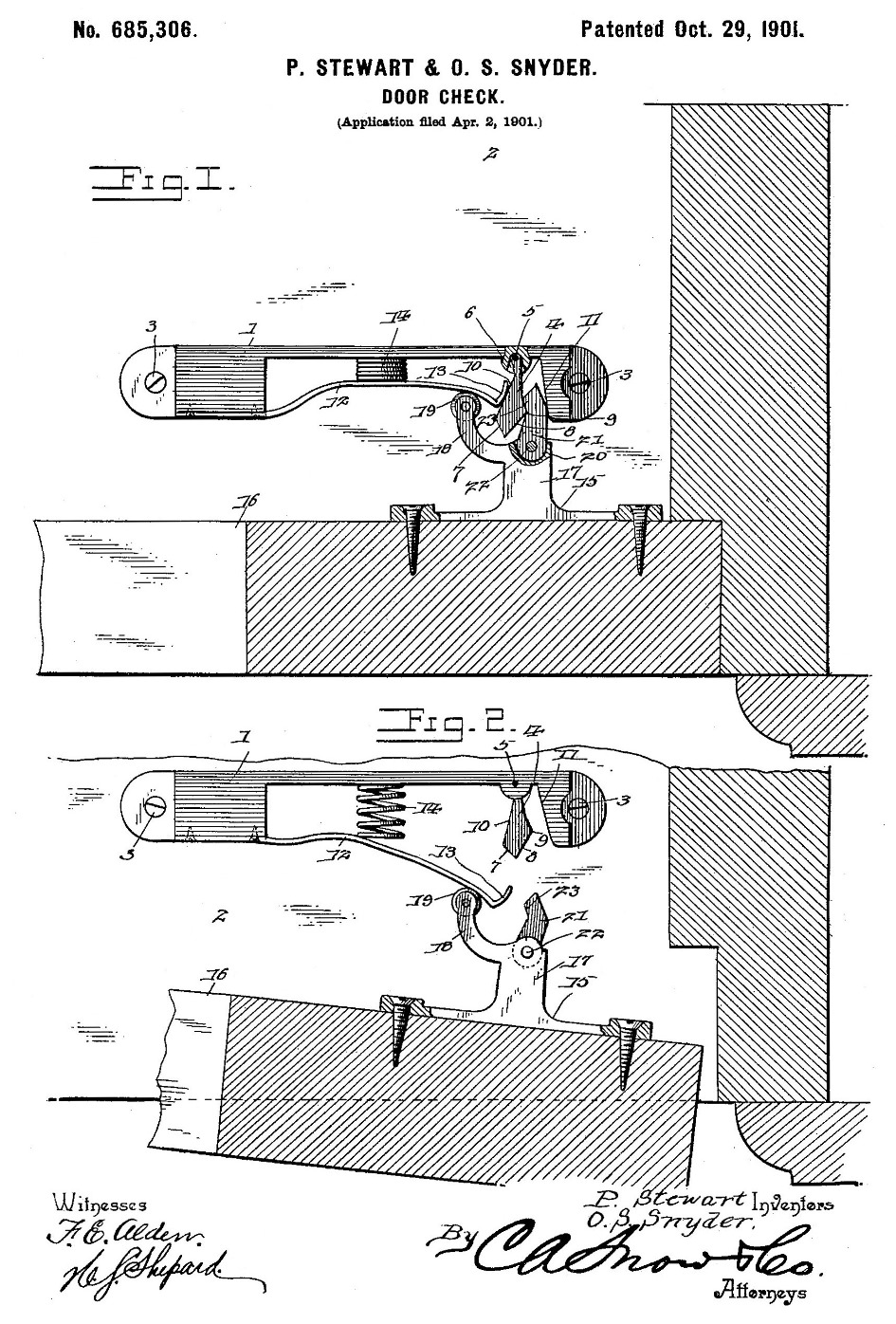 Perry Stewart, O. S. Snyder Patent 1901