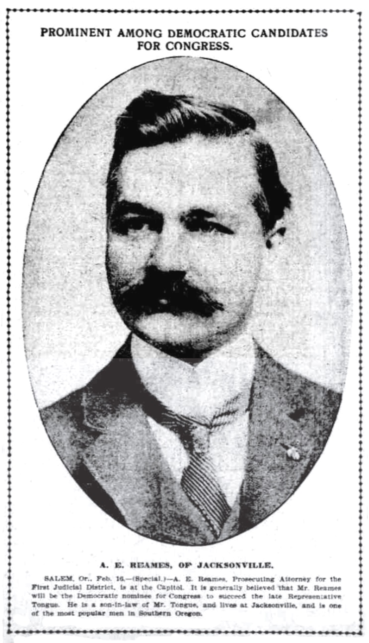 A. E. Reames, February 17, 1903 Oregonian
