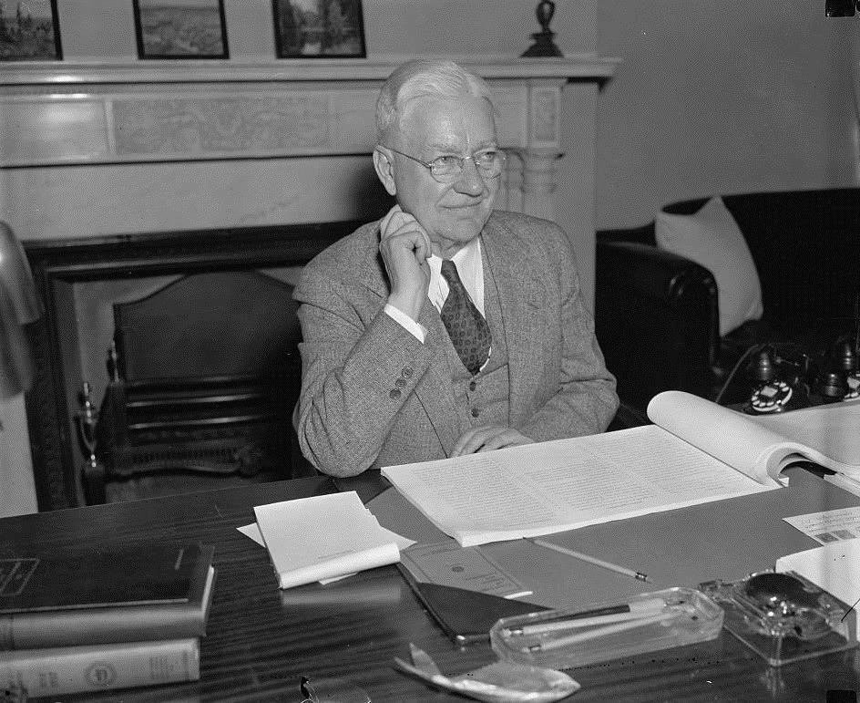 A. E. Reames in his Senate office, February 14, 1938