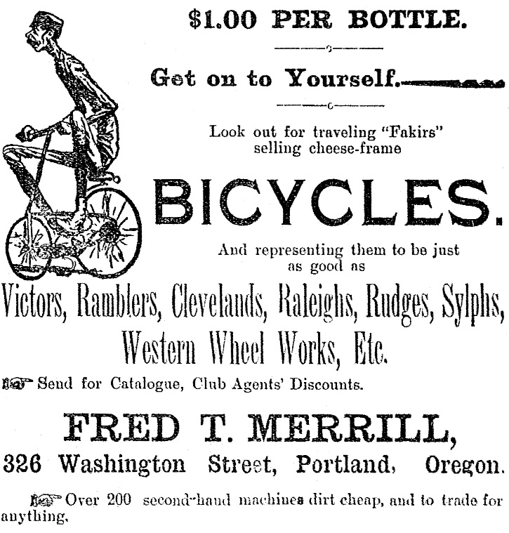 Bicycle ad, May 26, 1893 Democratic Times