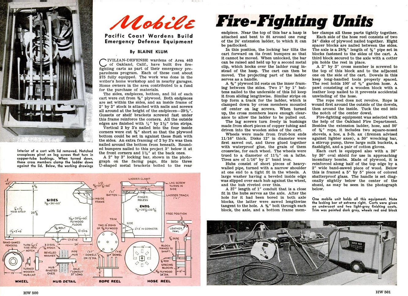 Blaine Klum article, Popular Science Home & Workshop, January 1943