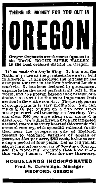Roguelands ad, February 2, 1911 Oxford Mirror