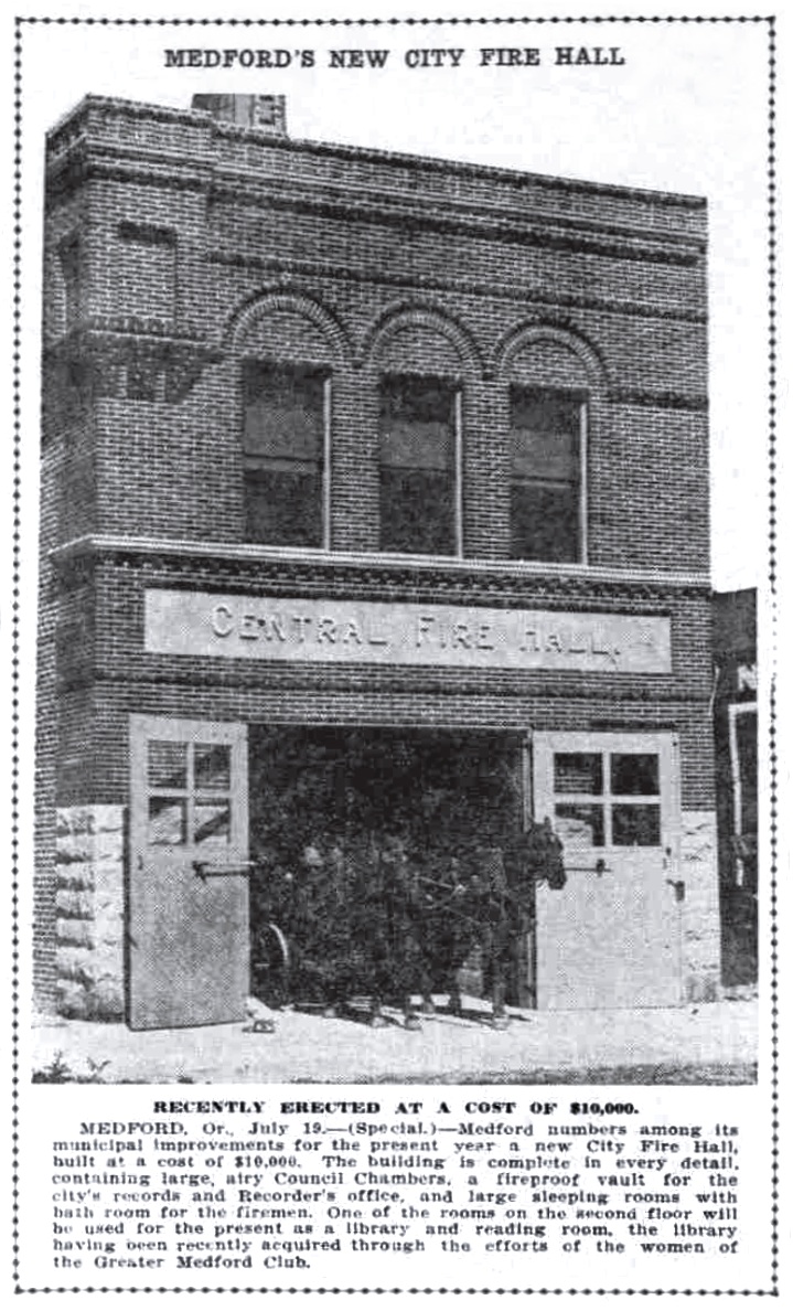 Medford Fire Hall July 20, 1908 Oregonian