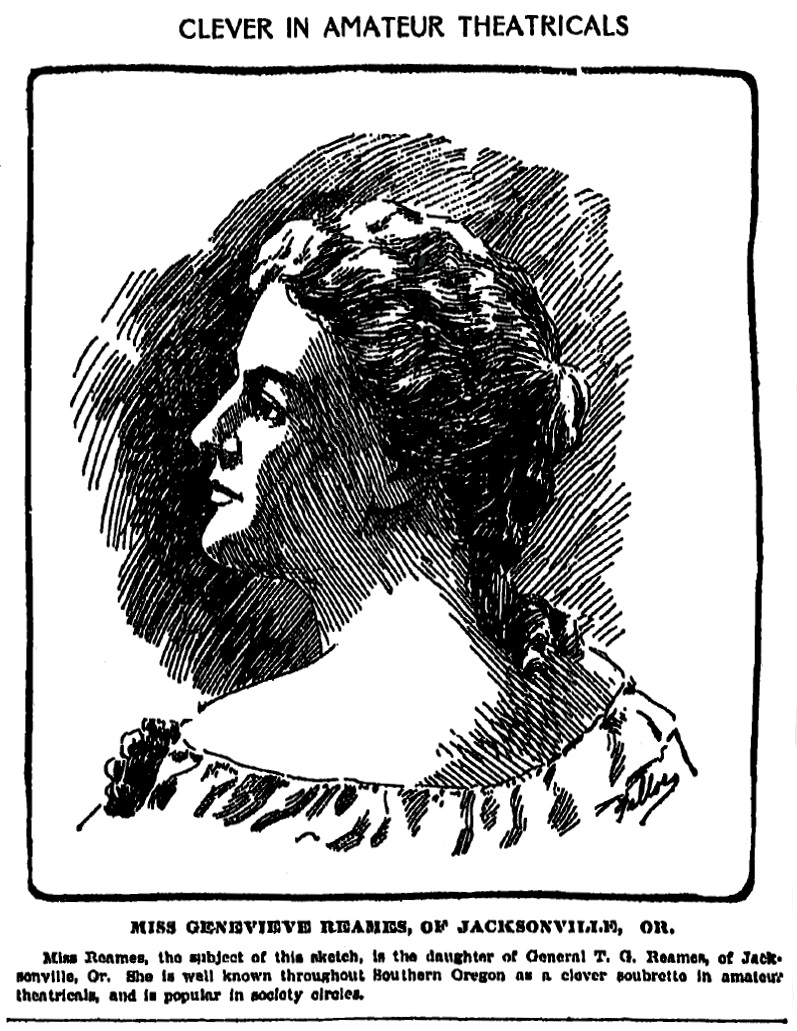 Genevieve Reames, September 10, 1899 Oregonian