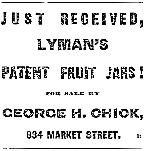 George H. Chick ad, June 16, 1868 San Francisco Bulletin