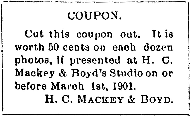 Medford Mail, January 25, 1901.