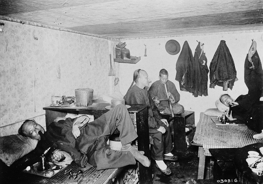 Unidentified West Coast opium den, circa 1890-1910.