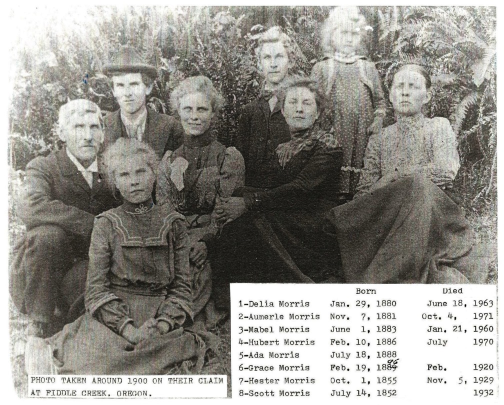 Scott Morris and family, Fiddle Creek, Oregon