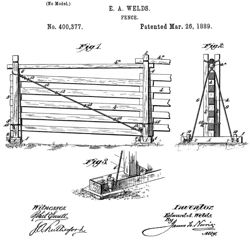 Weld Wire Fence patent